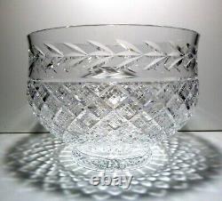 VINTAGE Waterford Crystal MASTER CUTTER Massive Punch Bowl & Cup 10 piece set