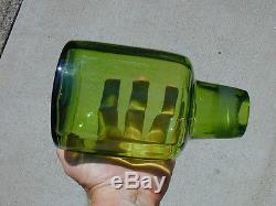 VINTAGE art glass decanter BLENKO BLOWN bottle LARGE from ESTATE