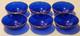 VMC France Saphir Gold Rim Glass Bowl Set 5.5 x 6