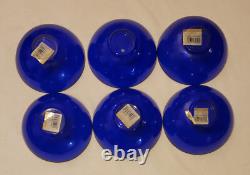 VMC France Saphir Gold Rim Glass Bowl Set 5.5 x 6