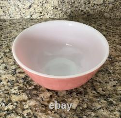 VTG 1950s Set of 3 Pyrex Primary Nesting Mixing Bowls Flamingo Pink 402 403 404