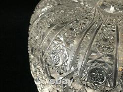 VTG ABP American Brilliant Detail Cut Crystal Glass Bowl, 8 1/4 D x 3 1/2 H