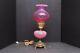VTG Fenton Cranberry Swirl Spiral Twist 15 Student Lamp Gone with the Wind styl