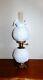 VTG Fenton White Poppy Milk Glass Gone With The Wind Parlor Lamp Beautiful