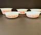 VTG HTF Rare Pyrex Amish Pink Butterprint Casserole Set with Lids 471, 472, 473