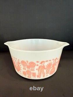 VTG HTF Rare Pyrex Amish Pink Butterprint Casserole Set with Lids 471, 472, 473