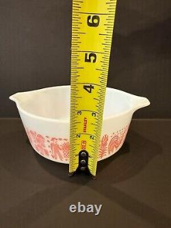 VTG HTF Rare Pyrex Amish Pink Butterprint Casserole Set with Lids 471, 472, 473
