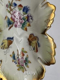 VTG Herend QUEEN VICTORIA 6 Leaf Shaped Dish And 3 Small Trinkets Set Of 4