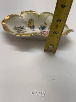 VTG Herend QUEEN VICTORIA 6 Leaf Shaped Dish And 3 Small Trinkets Set Of 4