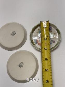 VTG Herend QUEEN VICTORIA 6 Leaf Shaped Dish And 3 Small Trinkets Set Of 4