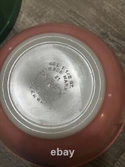VTG PYREX Primary Color SET 4 Nesting/Mixing Bowls 401, 402, 403, 404 Great Cond