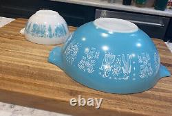 VTG Pyrex Amish Butterprint Cinderella Mixing Bowl Set RARE 441 2 3 4 VERY NICE