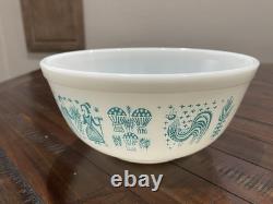 VTG Pyrex Amish Butterprint Turqouoise Mixing Bowl Set (3 pc 401, 402 & 403)