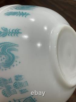 VTG Pyrex Amish Butterprint Turqouoise Mixing Bowl Set (3 pc 401, 402 & 403)