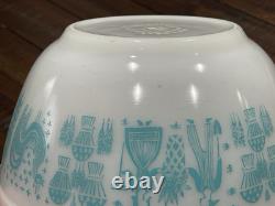 VTG Pyrex Amish Butterprint Turqouoise Mixing Bowl Set (3 pc 401, 402 & 403)