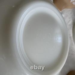 VTG Pyrex Sandalwood Ivy Tan/White Cinderella Mixing Bowl Set 444-443-442-441