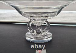 VTG STEUBEN Signed Centerpiece Pedestal Compote Bowl, 9 7/8 w x 4 7/8 h