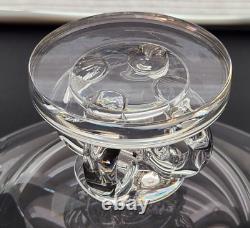VTG STEUBEN Signed Centerpiece Pedestal Compote Bowl, 9 7/8 w x 4 7/8 h