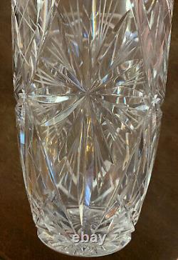 VTg European Crystal Vase Scalloped Edges Beautiful Vase 1960? S Era