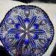 Val St. Lambert 1908 Blue Cut to Clear Glass ABP 10 Crystal BOWL Brilliant