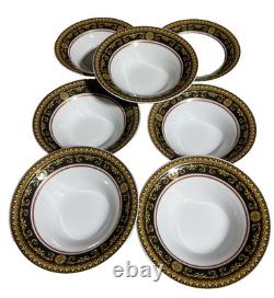 Versace Rosenthal Medusa Red Soup / Cereal Bowls 7 Set of 7