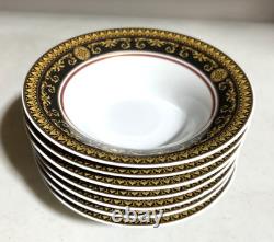 Versace Rosenthal Medusa Red Soup / Cereal Bowls 7 Set of 7