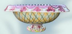 Very RARE MACKENZIE CHILDS HUGE TAYLOR OVATION BOWL ODD FELLOWS PATTERN