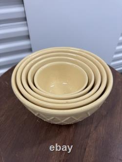 Very Rare 1958 Watt Pottery Morning Glory Nesting Bowl Set 5 Bowls