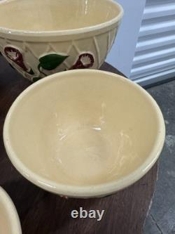 Very Rare 1958 Watt Pottery Morning Glory Nesting Bowl Set 5 Bowls