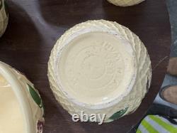 Very Rare 1958 Watt Pottery Morning Glory Nesting Bowl Set 5 Bowls
