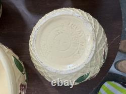 Very Rare 1958 Watt Pottery Morning Glory Nesting Bowl Set 5 Bowls