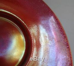 Very Rare STEUBEN Red Aurene 12 Charger Plate c. 1915 antique art glass