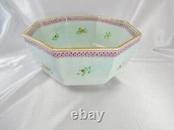 Vhtf Adams Calyx Ware Large Octagonal 8 7/8 Bowl Lowestoft Carolynn Calyxware