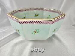 Vhtf Adams Calyx Ware Large Octagonal 8 7/8 Bowl Lowestoft Carolynn Calyxware