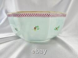 Vhtf Adams Calyx Ware Large Octagonal 8 7/8 Bowl Lowestoft Carolynn Calyxware