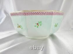 Vhtf Adams Calyx Ware Large Octagonal 8 7/8 Bowl Lowestoft Carolynn Calyxware