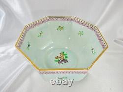 Vhtf Adams Calyx Ware Large Octagonal 8 7/8 Bowl Lowestoft Carolynn Calyxware