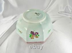 Vhtf Adams Calyx Ware Large Octagonal 8 7/8 Bowl Lowestoft Carolynn Calyxware