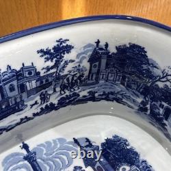 Victoria Ware Ironstone Blue & White Porcelain Foot Bath Basin XL No Chips