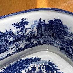 Victoria Ware Ironstone Blue & White Porcelain Foot Bath Basin XL No Chips