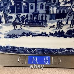 Victoria Ware Ironstone Blue & White Porcelain Foot Bath Basin XL No Chips