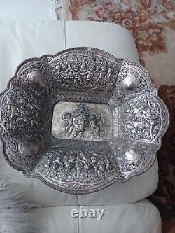 Victoriam Darby Rare. Silver Bowl Oll Angeles From 1800 Gouges