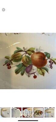 Victorian Antique C. T. Carl Tielsch Oblong Fruit with Gold Accents Bowl 1875-1909