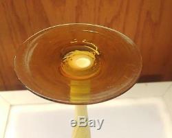 Victorian Art Glass Plated Amberina Trumpet Vase New England Glass Co. RARE