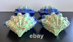 Vietri Italian Majolica OYSTER CLAM SHELL Covered Serving Dishes Set of 4
