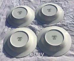 Villeroy Boch Foglia White Vitro Large Rimmed Soup Bowls 9(Set of 4)