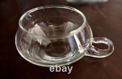 Vintage 14 PC Hand Blown Crystal Moderno Riekes Crisa Punch Bowl Set Ladle & Box