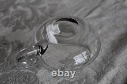 Vintage 14 PC Hand Blown Crystal Moderno Riekes Crisa Punch Bowl Set Ladle & Box