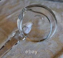 Vintage 14 PC Hand Blown Crystal Moderno Riekes Crisa Punch Bowl Set Ladle & Box