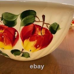 Vintage 1950s Fire King Gay Fad set of 4 Nesting Mixing Bowls Apple Pattern